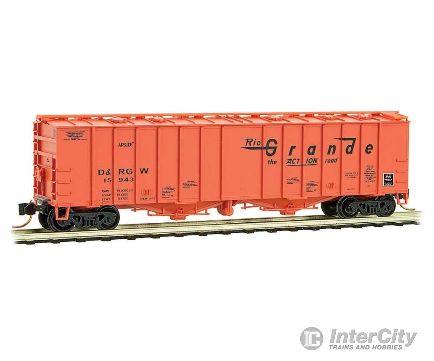 Micro Trains N 9800070 50 Airslide Covered Hopper - Ready To Run -- Denver & Rio Grande Western