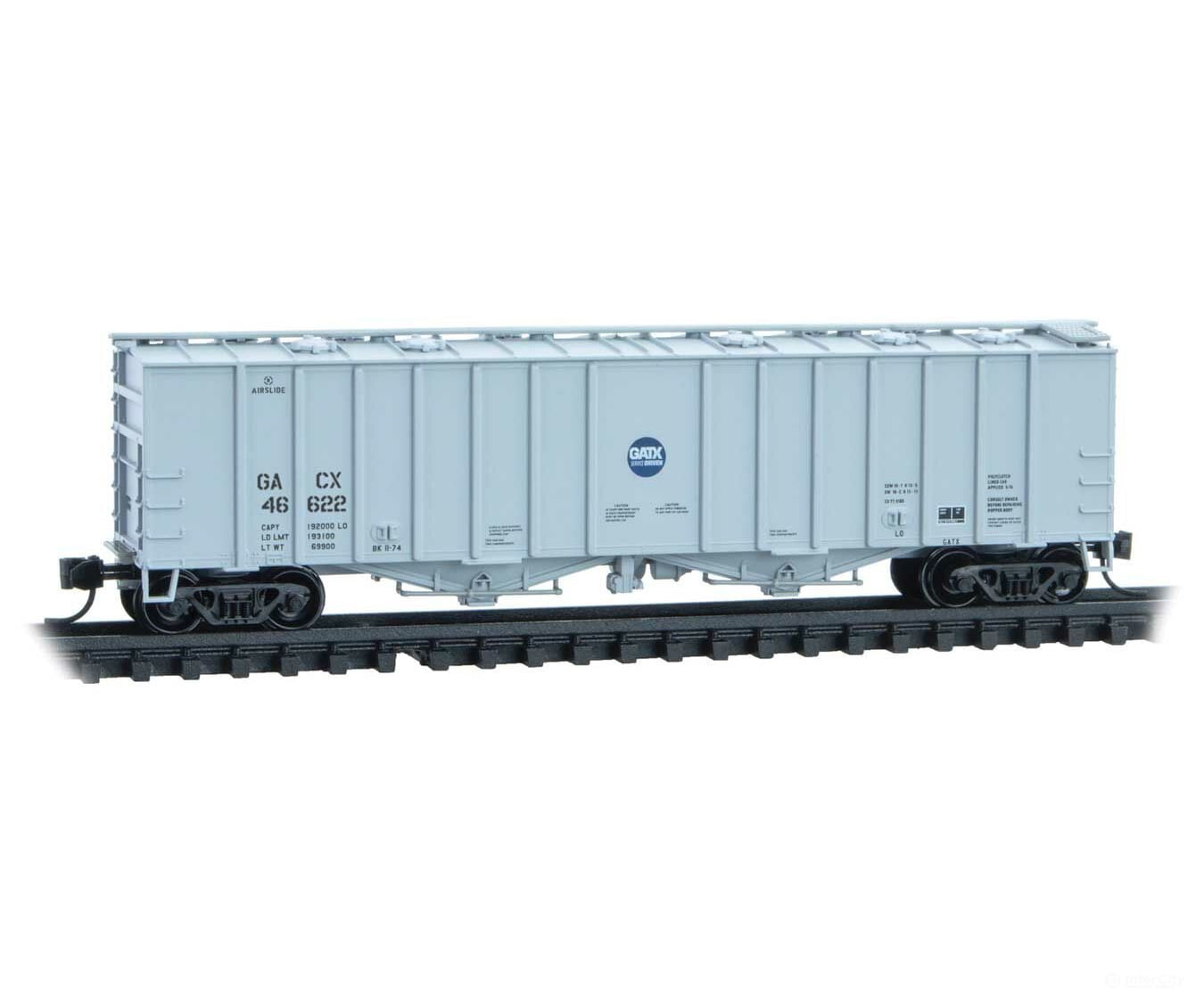 Micro Trains N 9800202 50 Airslide Covered Hopper - Ready To Run -- General American Transportation