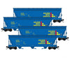 Micro Trains N 98300199 Acf 3-Bay Center Flow Covered Hopper W/Elongated Hatches 4-Pack - Ready To