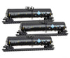 Micro Trains N 98300241 56’ General-Service Tank Car 3-Pack - Archer-Daniels-Midland ADMX #25583 25569 25531 (black