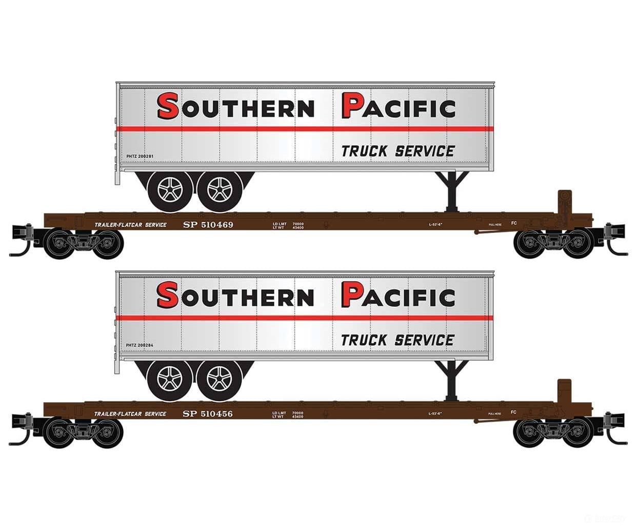 Micro Trains N 98302279 Southern Pacific TOFC 2-Pack SP #1 Freight Cars