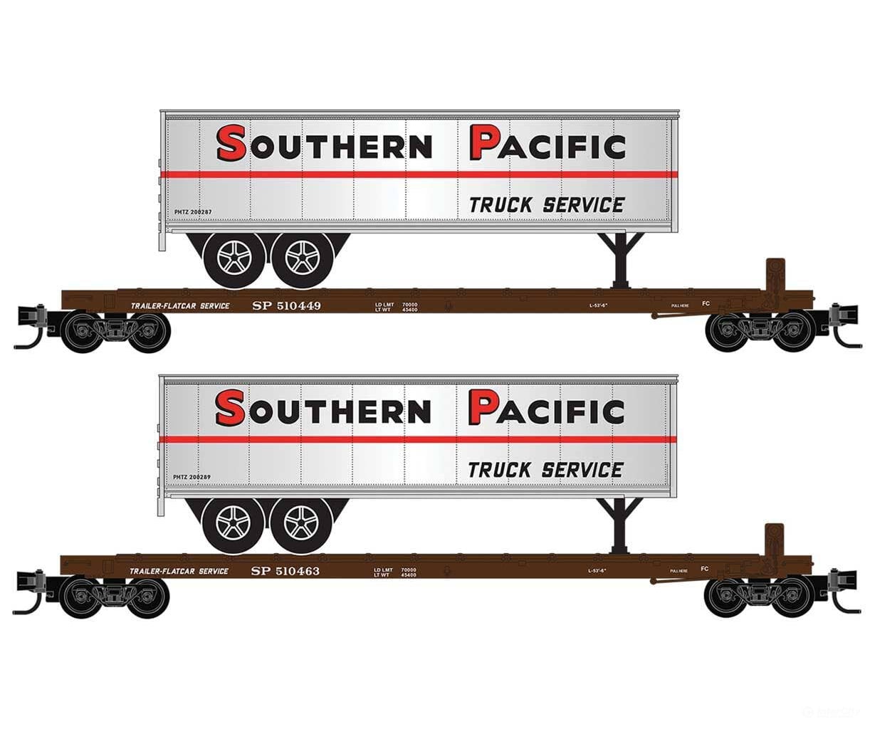 Micro Trains N 98302280 Southern Pacific TOFC 2-Pack SP #2 Freight Cars