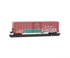 Micro Trains N 98302289 50’ Rib-Side Plug-Door Boxcar No Roofwalk 3-Pack - BNSF Christmas Graffiti - Freight Cars