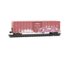 Micro Trains N 98302289 50’ Rib-Side Plug-Door Boxcar No Roofwalk 3-Pack - BNSF Christmas Graffiti - Freight Cars