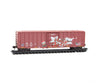 Micro Trains N 98302289 50’ Rib-Side Plug-Door Boxcar No Roofwalk 3-Pack - BNSF Christmas Graffiti - Freight Cars