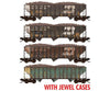Micro Trains N 98305075 100-Ton 3-Bay Ribside Open Hopper W/Sugar Beet Load 4-Pack - Cnw #135161