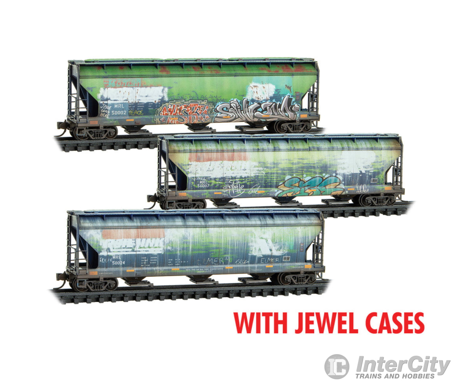 Micro Trains N 98305077 Hopper 3-Pk Wthrd Mrl Freight Cars