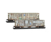 Micro Trains N 98305088 Evans 100-Ton 3-Bay Covered Hopper 2-Pack - David J Joseph DJTX #475696 475693 (Ex-Louis