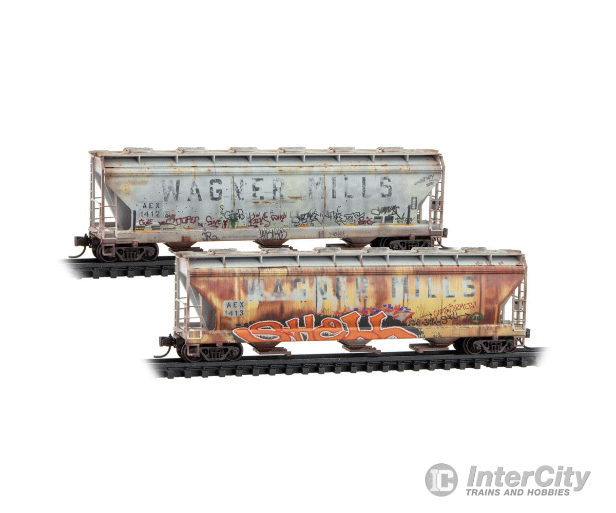 Micro Trains N 98305105 The Andersons Company ex-Wagner Mills Weathered 2-Pack Freight Cars