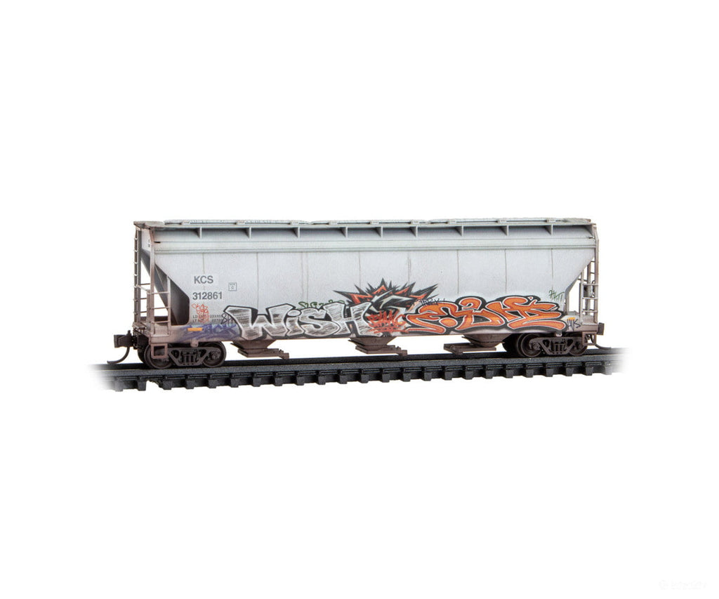 Micro Trains N 98305106 ACF 3 Bay Center Flow Covered Hopper W Elongat micro-trains-n-98305106-acf-3-bay-center-flow-covered-hopper-w-elongat