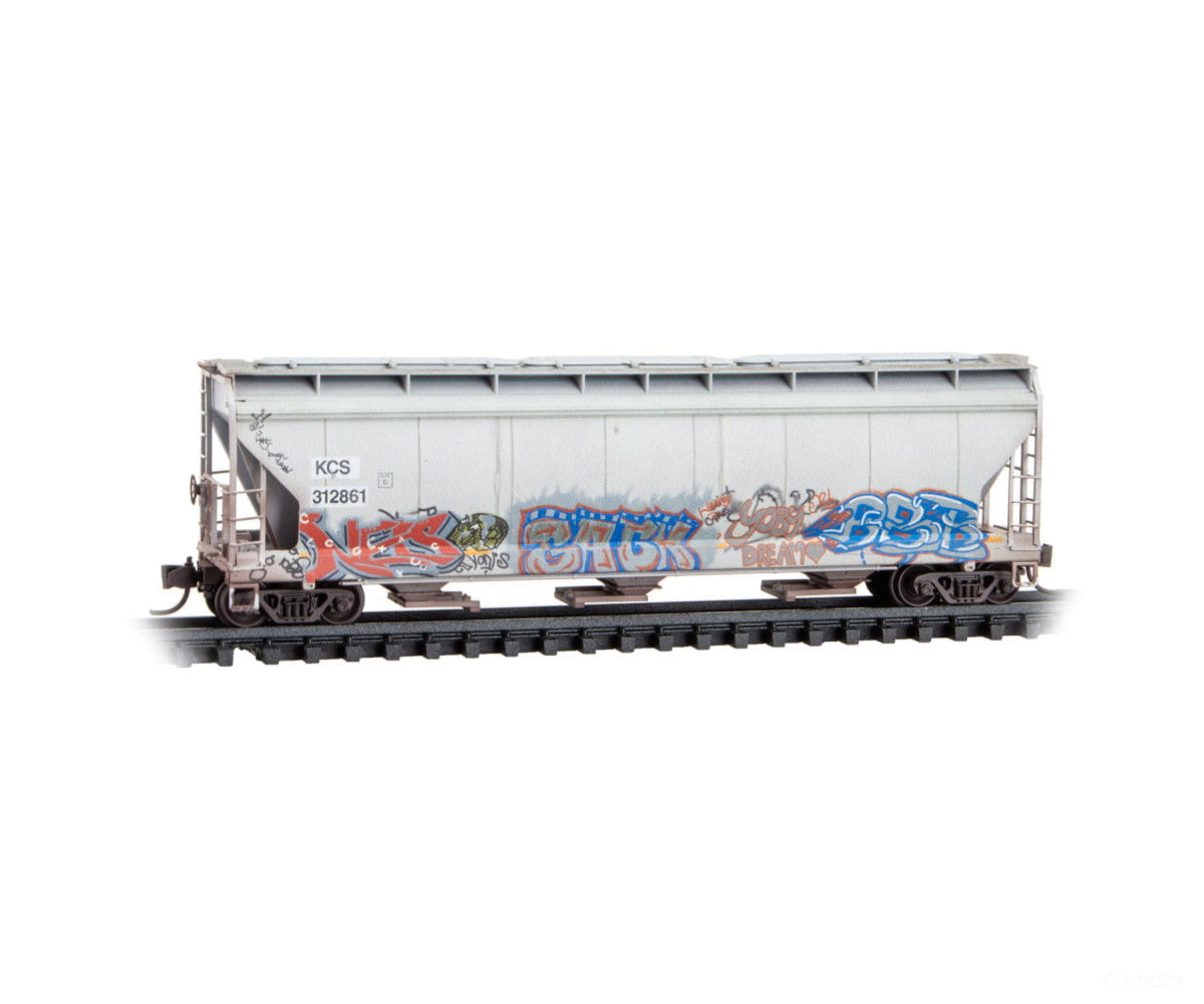 Micro Trains N 98305106 ACF 3-Bay Center Flow Covered Hopper w/Elongated Hatch 2-Pack - Canadian Pacific SOO #116400