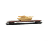 Micro Trains N Scale 983102294 57’ 6’’ Flatcar with Tank Load (2-Pack) - Santa Fe #95005 95011 (Weathered red white)