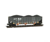 Micro Trains HO Scale 983105111 100-Ton 3-Bay Open Hopper Rib Sides w/Coal Load 2-Pack Set - NS #145450 #145919 (black