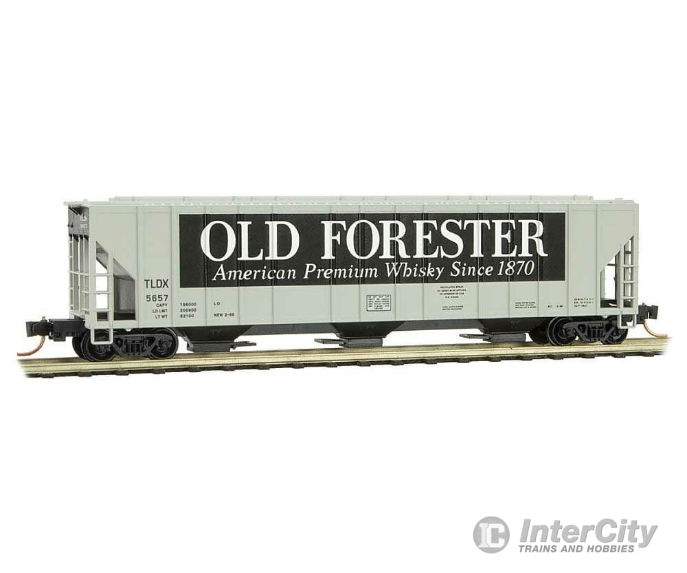 Micro Trains N 9900180 Evans 100-Ton 3-Bay Covered Hopper - Ready To Run -- Old Forester Tldx 5657