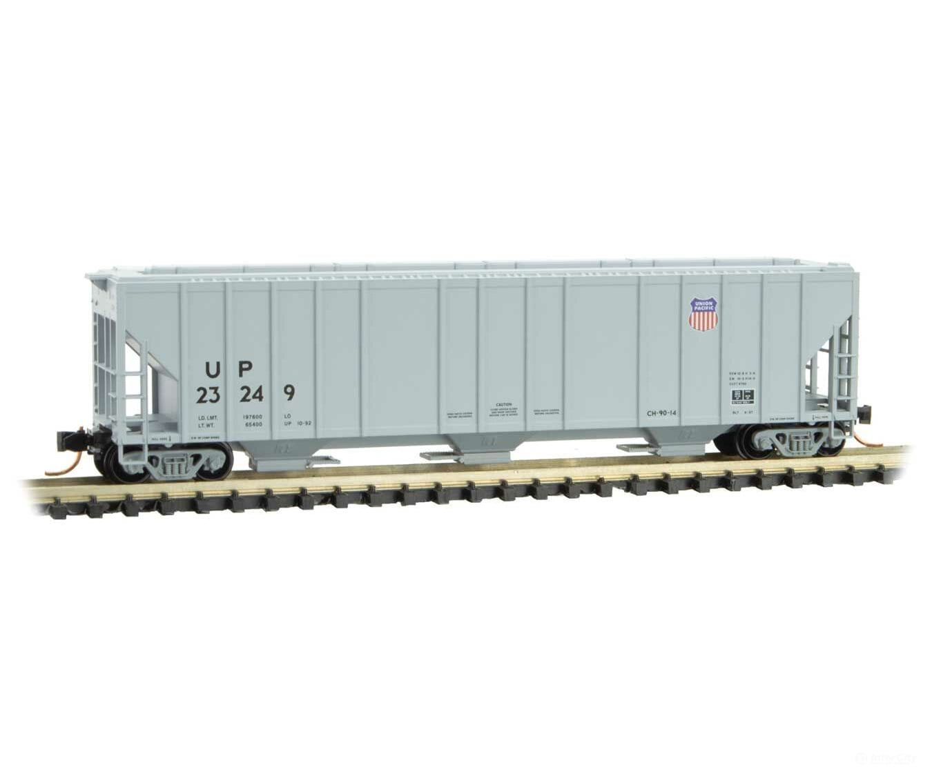 Micro Trains N 9900220 Evans 100-Ton 3-Bay Covered Hopper - Ready To Run -- Pennsylvania Railroad