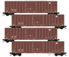 Micro Trains N 99300193 50 Rib-Side Single-Door Boxcar No Roofwalk 4-Pack - Ready To Run -- Bnsf