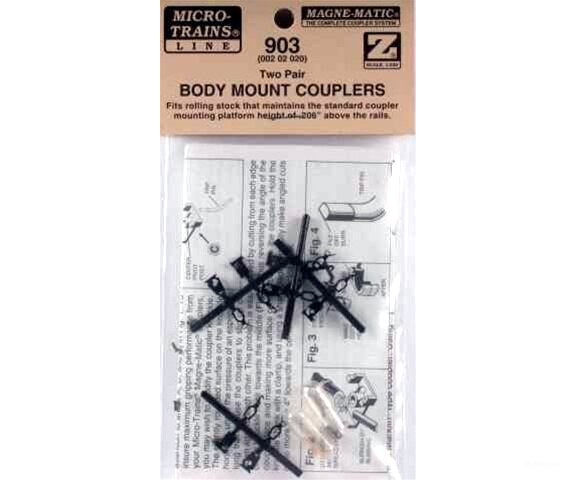 Micro Trains 202020 Body Mount - Fits Rolling Stock With Platform Height Of .206 Above The Rails 2