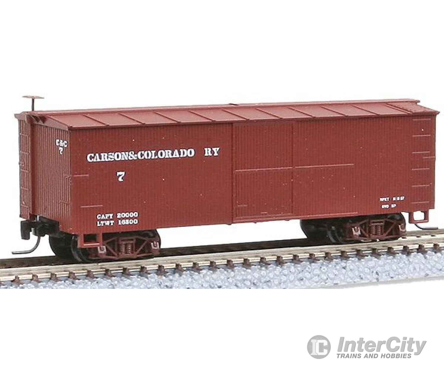 Micro Trains Nn3 80000200 30 Boxcar Single Door -- Carson & Colorado #7 (Box Car Red White Hearld