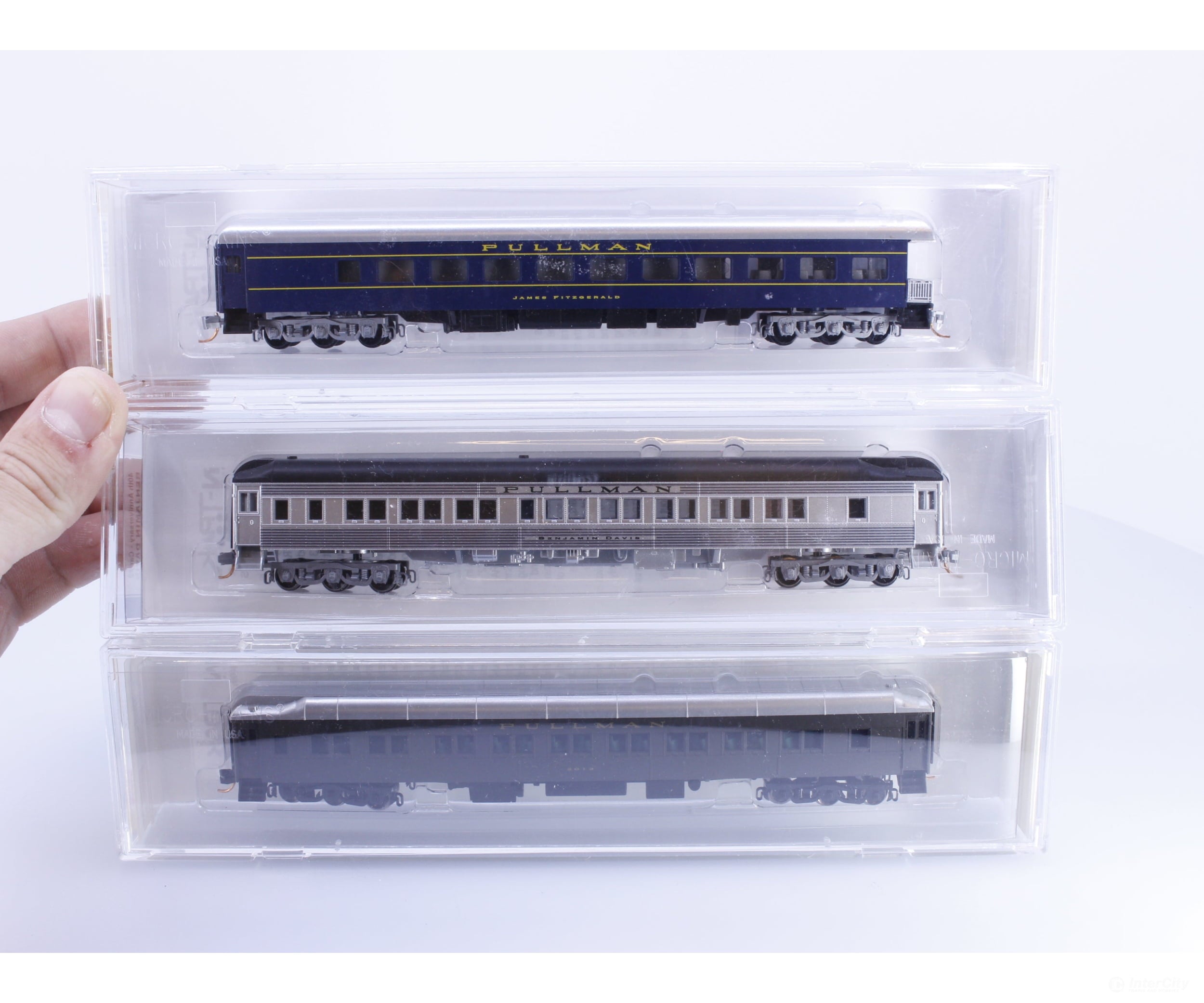 Micro Trains NTRAK40 N NTRAK 40th Anniversary Express 3 Car Set Observation Car 10-1-2 Sleeper 28-1 Parlor Car Jim