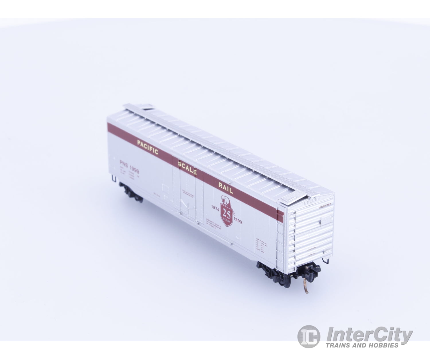 Micro Trains PNS-9 N 25th Anniversary 50’ Steel Boxcar Pacific Scale Rail 1999 Freight Cars