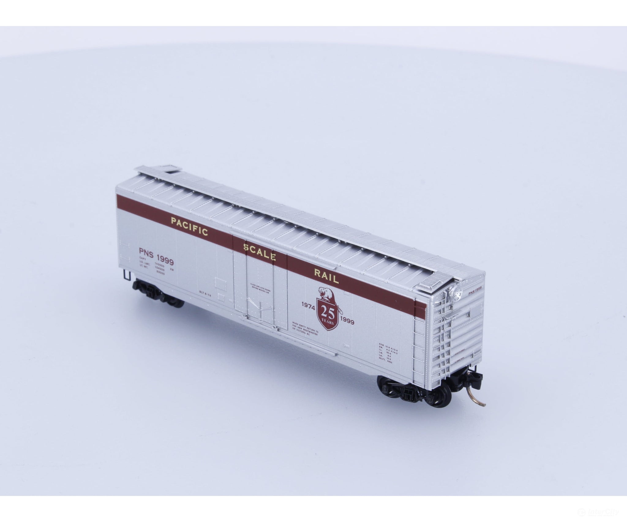 Micro Trains Pns-9 N 25Th Anniversary Pacific Scale Rail 50 Foot Plug Door Boxcar 1999 (#2) Freight
