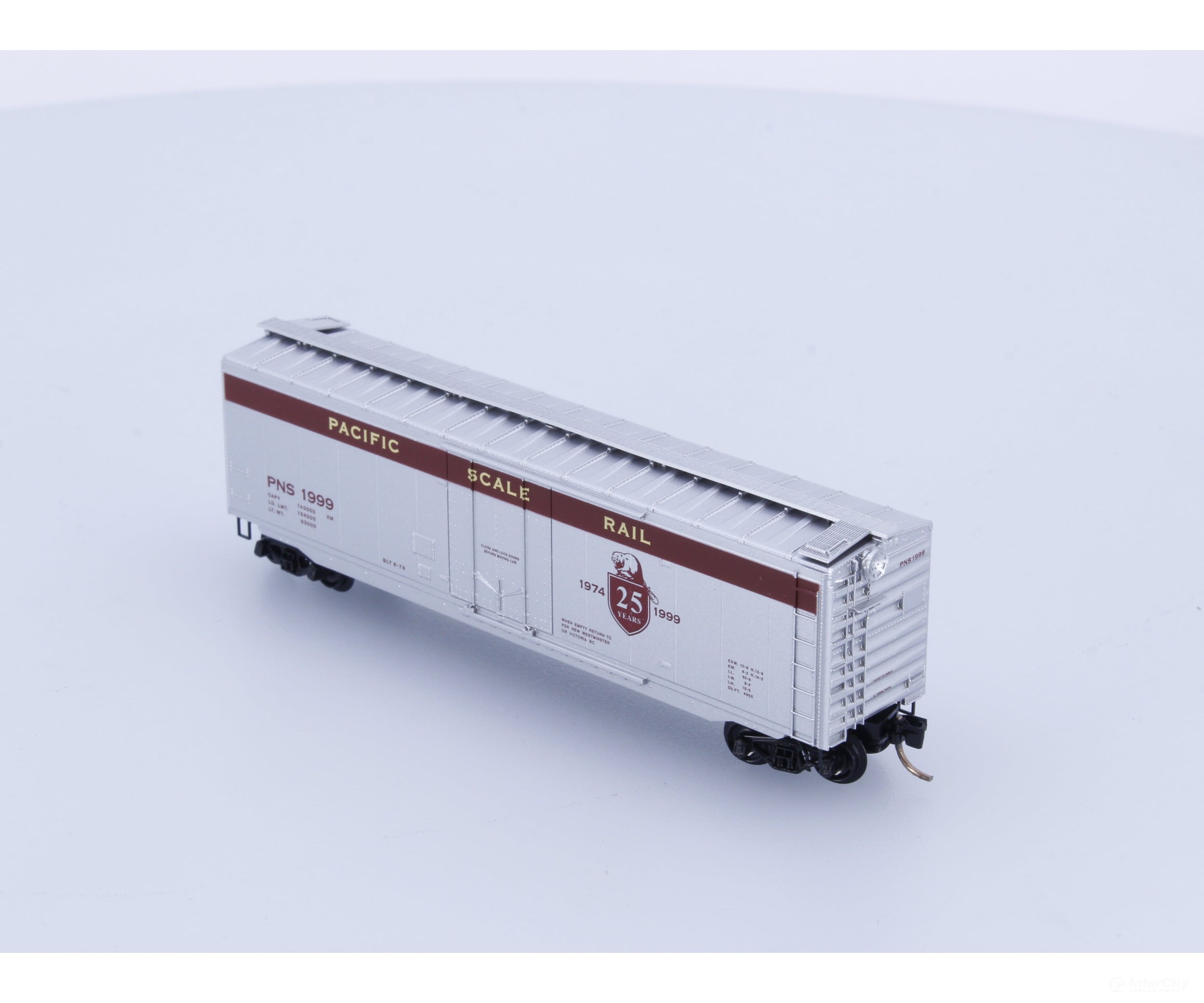 Micro Trains Pns-9 N 25Th Anniversary Pacific Scale Rail 50 Foot Plug Door Boxcar 1999 (#2) Freight
