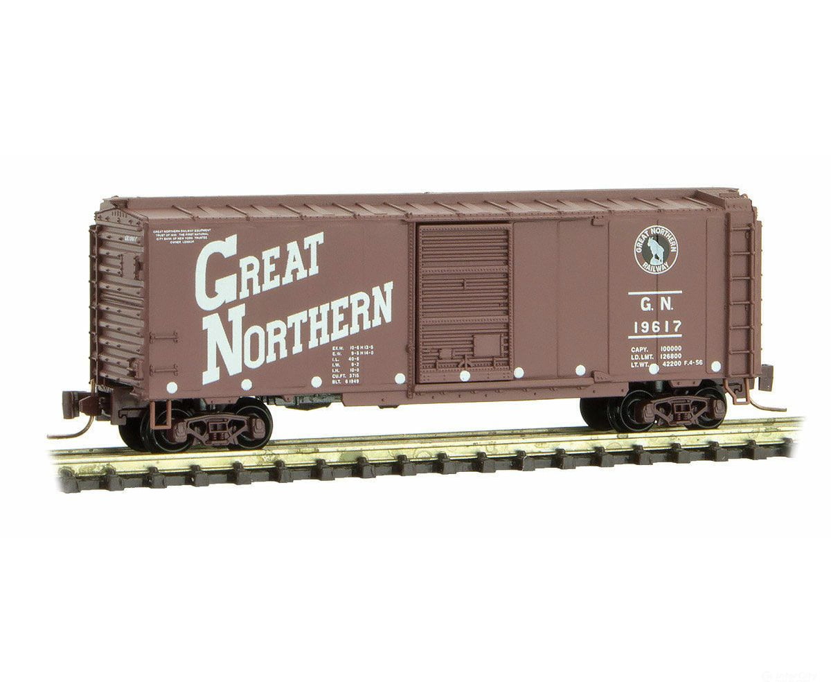 Micro Trains Z 50000940 Micro-Trains Mtl Gn Great Northern 40 Boxcar #19617 Circus Series #3 Freight