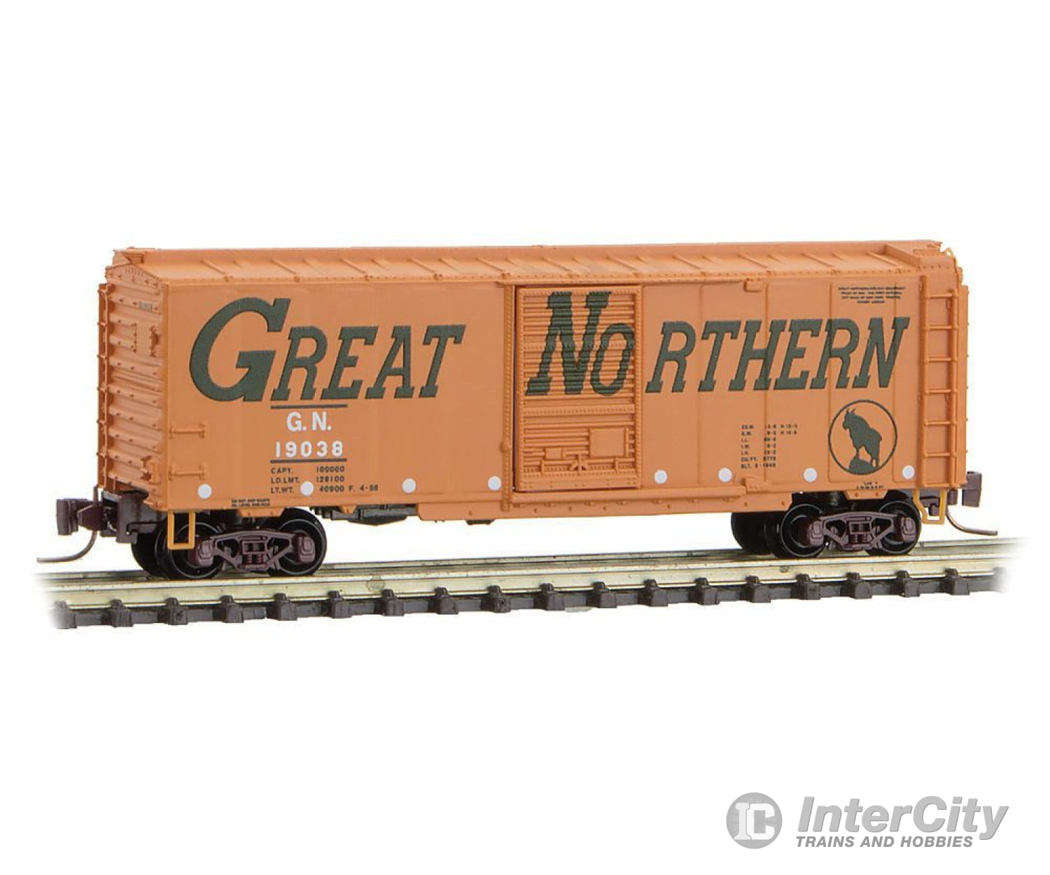 Micro Trains Z 50000970 40 Single-Door Boxcar - Ready To Run -- Great Northern 19038 (1956