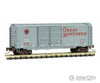 Micro Trains Z 50100240 40 Double-Door Boxcar - Ready To Run -- Great Northern #3345 (Gray Red