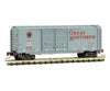 Micro Trains Z 50100240 40 Double-Door Boxcar - Ready To Run -- Great Northern #3345 (Gray Red
