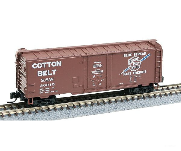 Micro Trains Z 50200201 Pcf 40 Plug Door Boxcar -- St. Louis Southwestern #30015 (Boxcar Red Blue