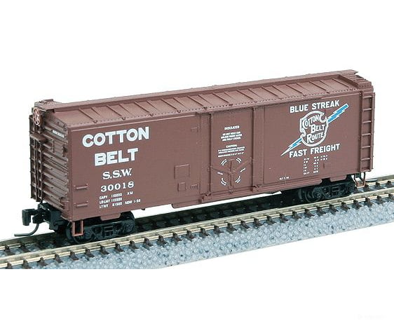 Micro Trains Z 50200202 Pcf 40 Plug Door Boxcar -- St. Louis Southwestern #30018 (Boxcar Red Blue