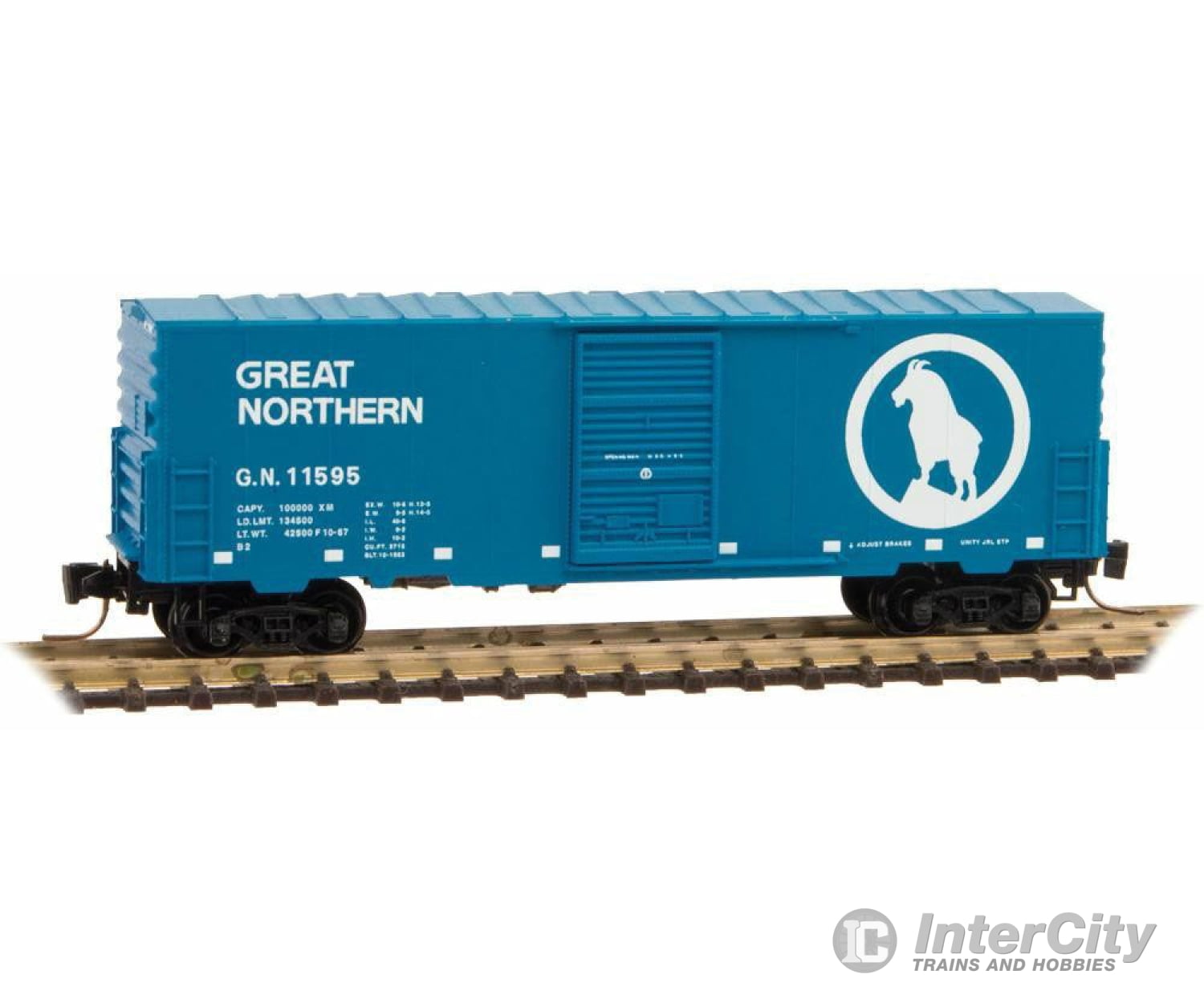 Micro Trains Z 50300141 40 Single-Door Boxcar No Roofwalk - Ready To Run -- Great Northern #11595