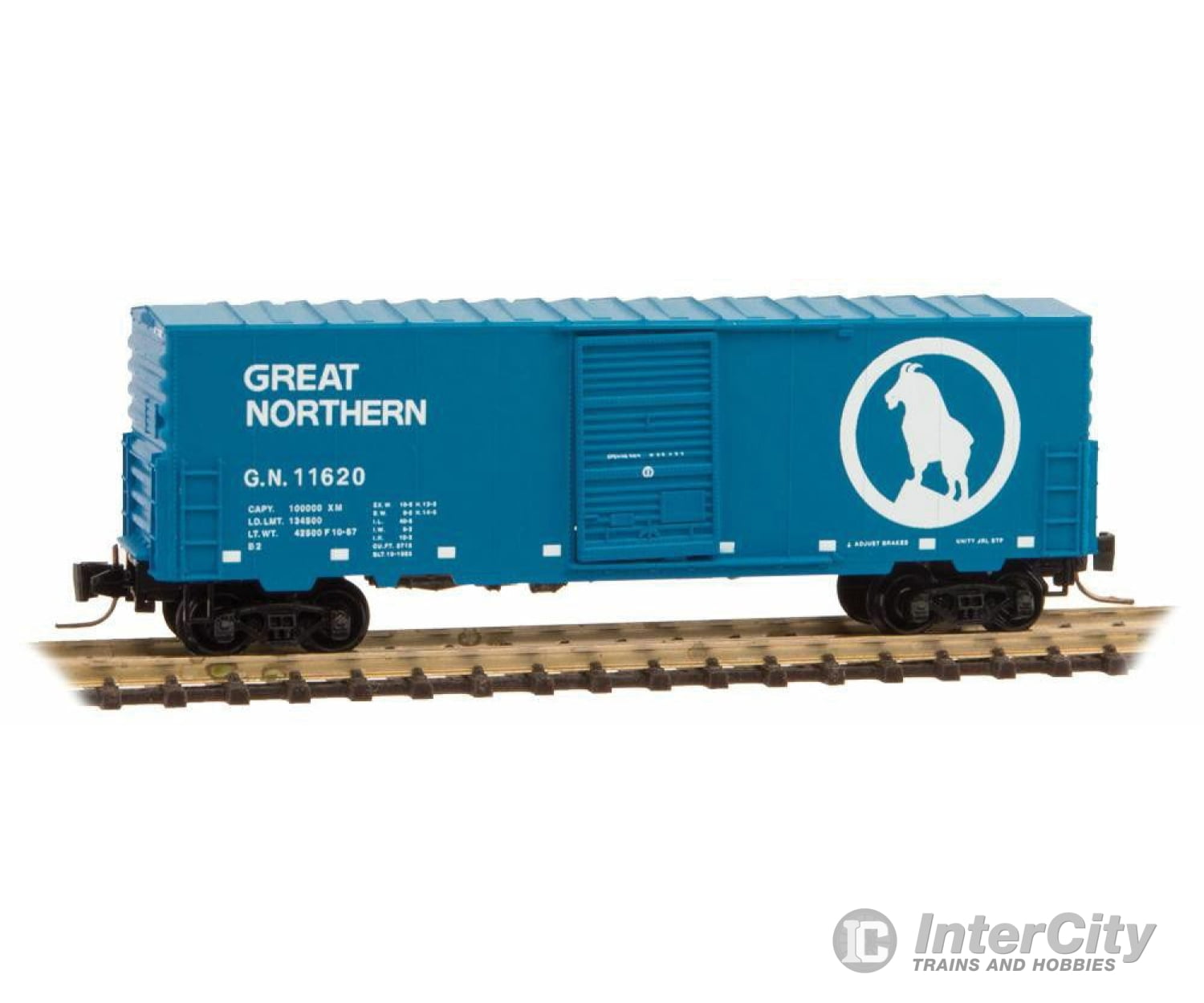 Micro Trains Z 50300142 40 Single-Door Boxcar No Roofwalk - Ready To Run -- Great Northern #11620