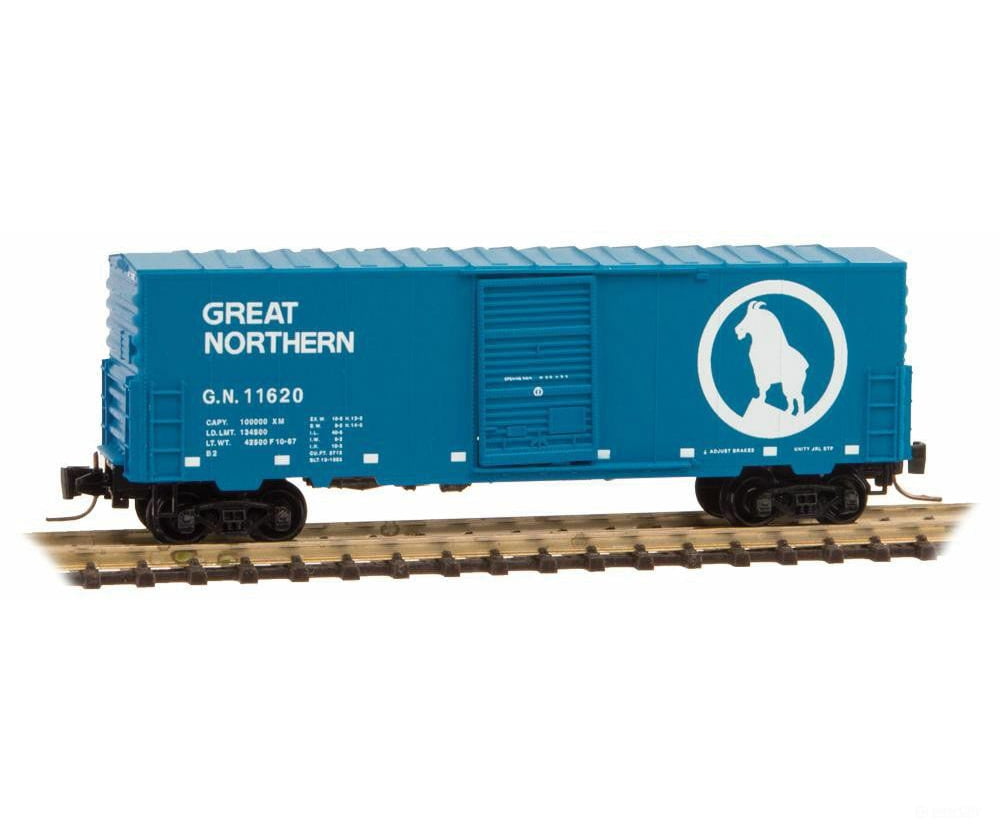 Micro Trains Z 50300142 40 Single-Door Boxcar No Roofwalk - Ready To Run -- Great Northern #11620