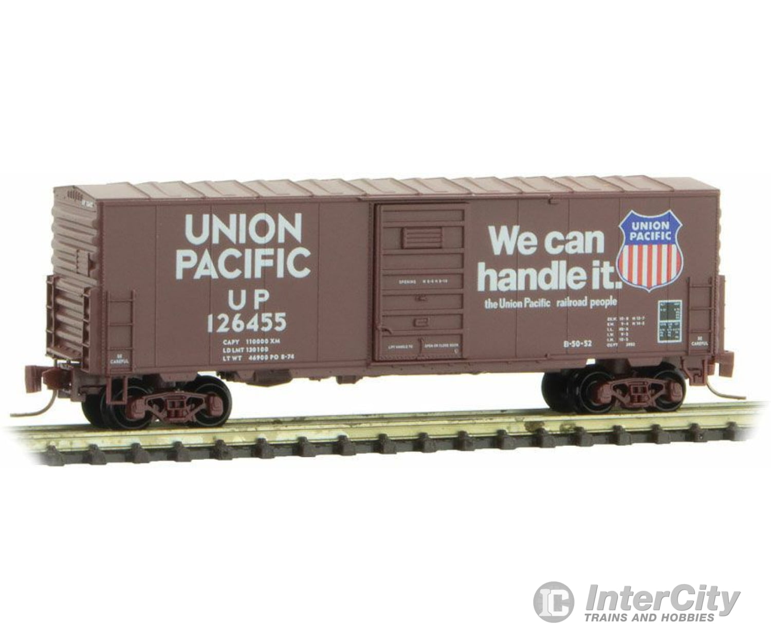 Micro Trains Z 50300191 40 Single-Door Boxcar No Roofwalk - Ready To Run -- Union Pacific 126455