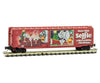 Micro Trains Z 50700670 50 Plug-Door Boxcar - Ready To Run -- Micro-Mouse 2019 Christmas Car (Red