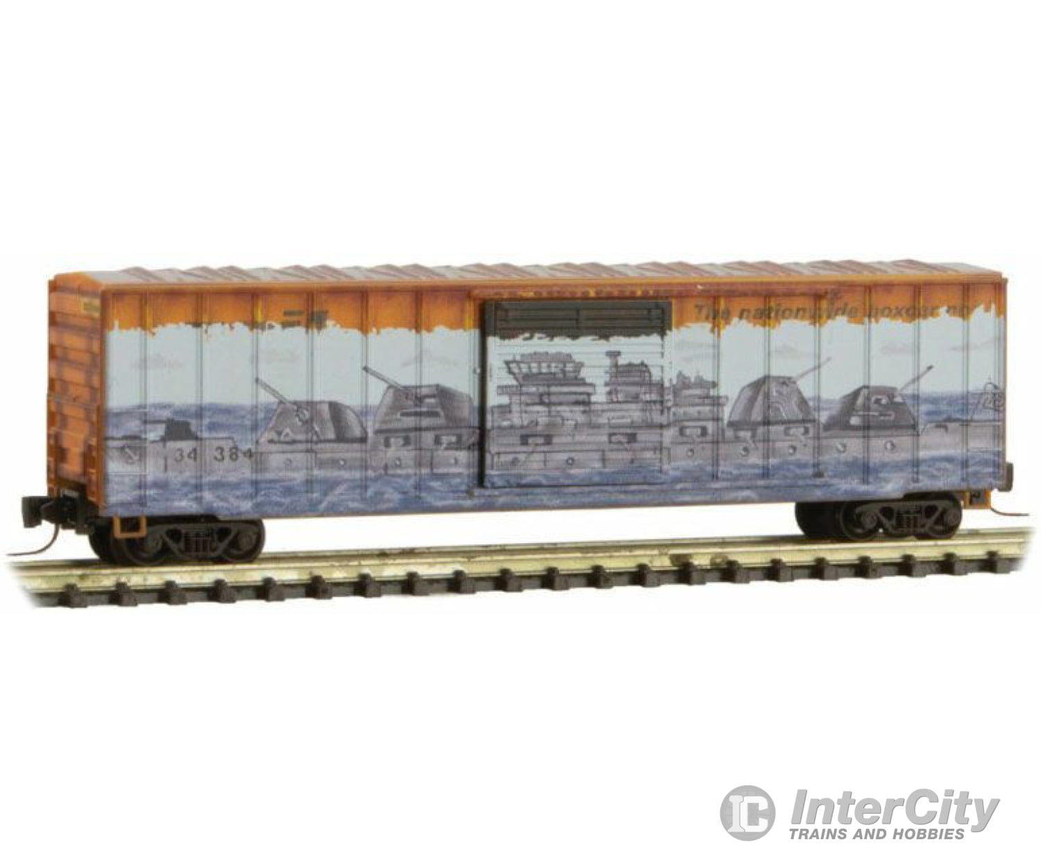 Micro Trains Z 51044016 Scale 50 Rib-Side Single-Door Boxcar No Roofwalk - Ready To Run -- Railbox