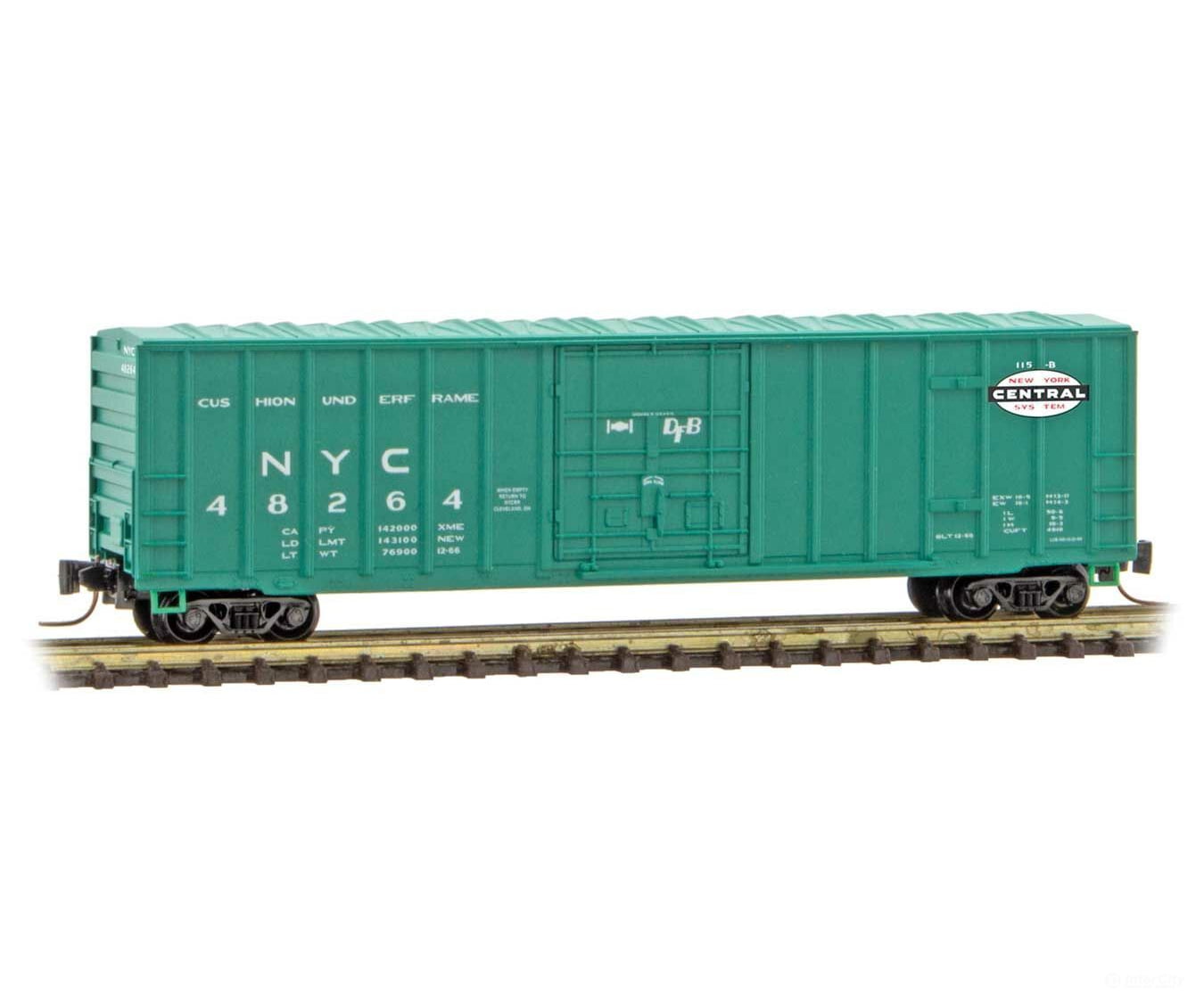 Micro Trains Z 51100282 Scale - Micro-Trains Line 511 00 282 New York Central 50 Rib Side Box Car