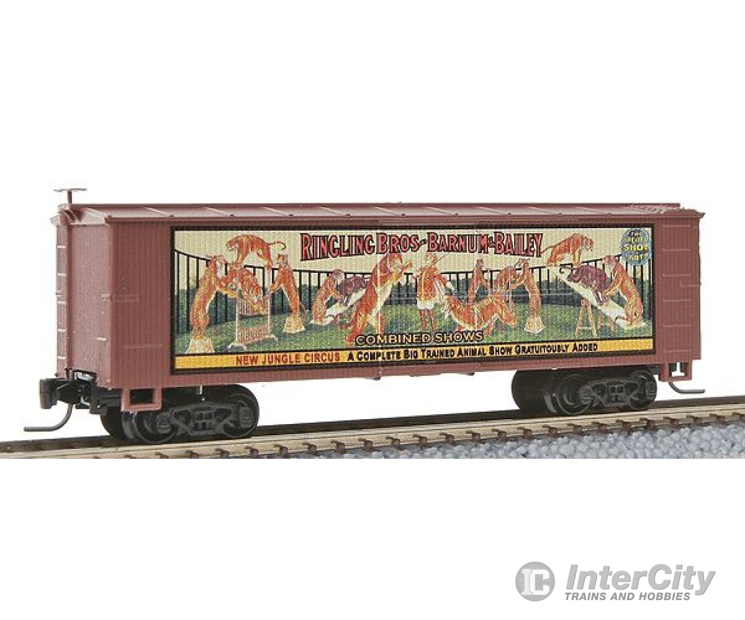 Micro Trains Z 51500601 Ringling Bros. Billboard Series Wood Sheathed Boxcar -- Car #1 (New Jungle