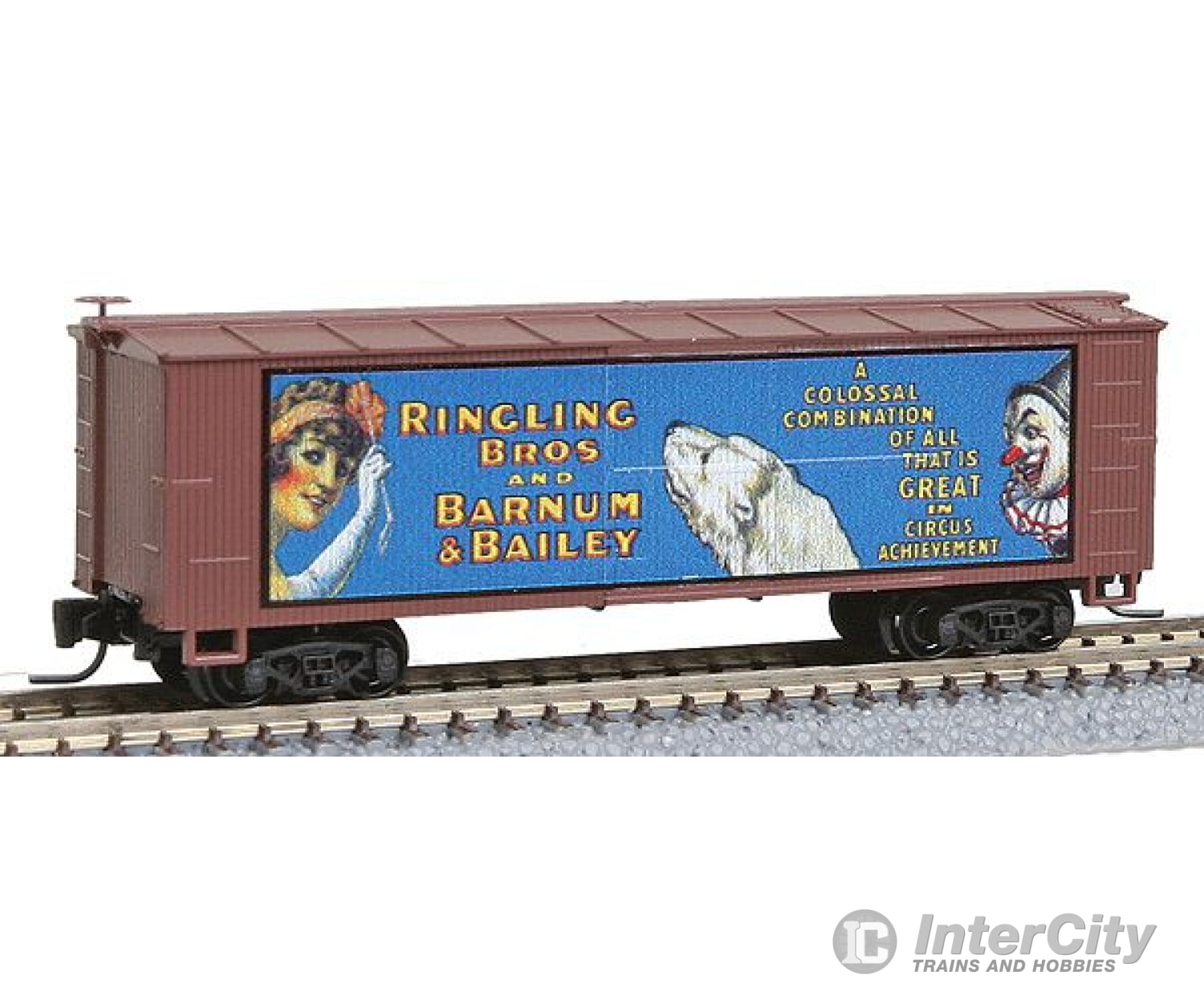 Micro Trains Z 51500608 Ringling Bros. Billboard Series Wood Sheathed Boxcar -- Car #8 (Polar Bear)