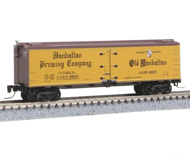 Micro Trains Z 51800280 40 Wood-Sheathed Ice Reefer - Ready To Run -- Manhattan Brewing Company Gare