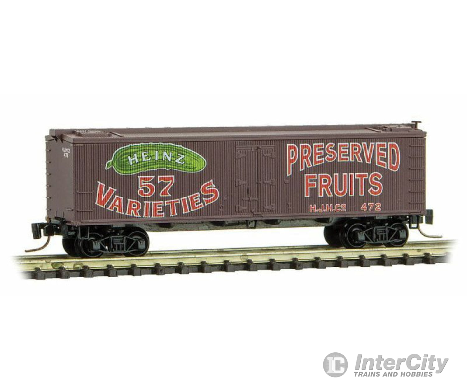 Micro Trains Z 51800470 40 Wood-Sheathed Ice Reefer - Ready To Run -- Heinz 472 (Boxcar Red Red