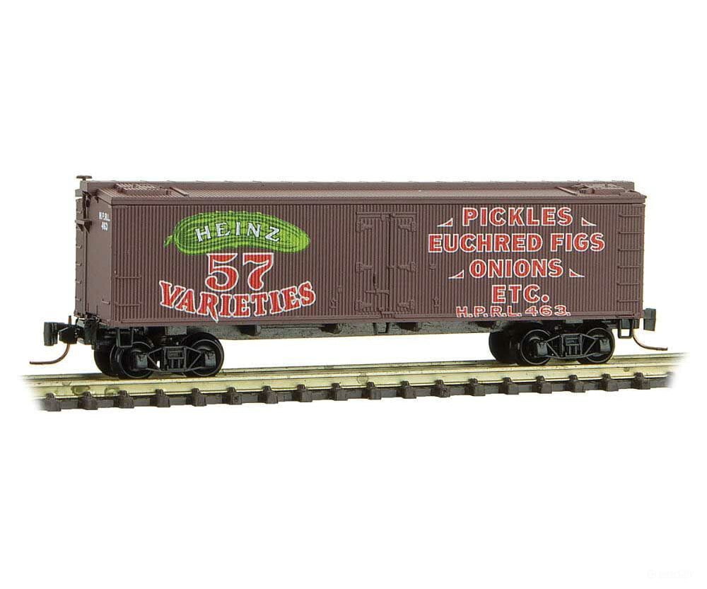 Micro Trains Z 51800480 40 Wood-Sheathed Ice Reefer - Ready To Run -- Heinz Hprl 463 (Boxcar Red Red