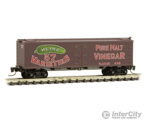 Micro Trains Z 51800500 40 Wood-Sheathed Ice Reefer - Ready To Run -- Heinz 449 (Boxcar Red Red