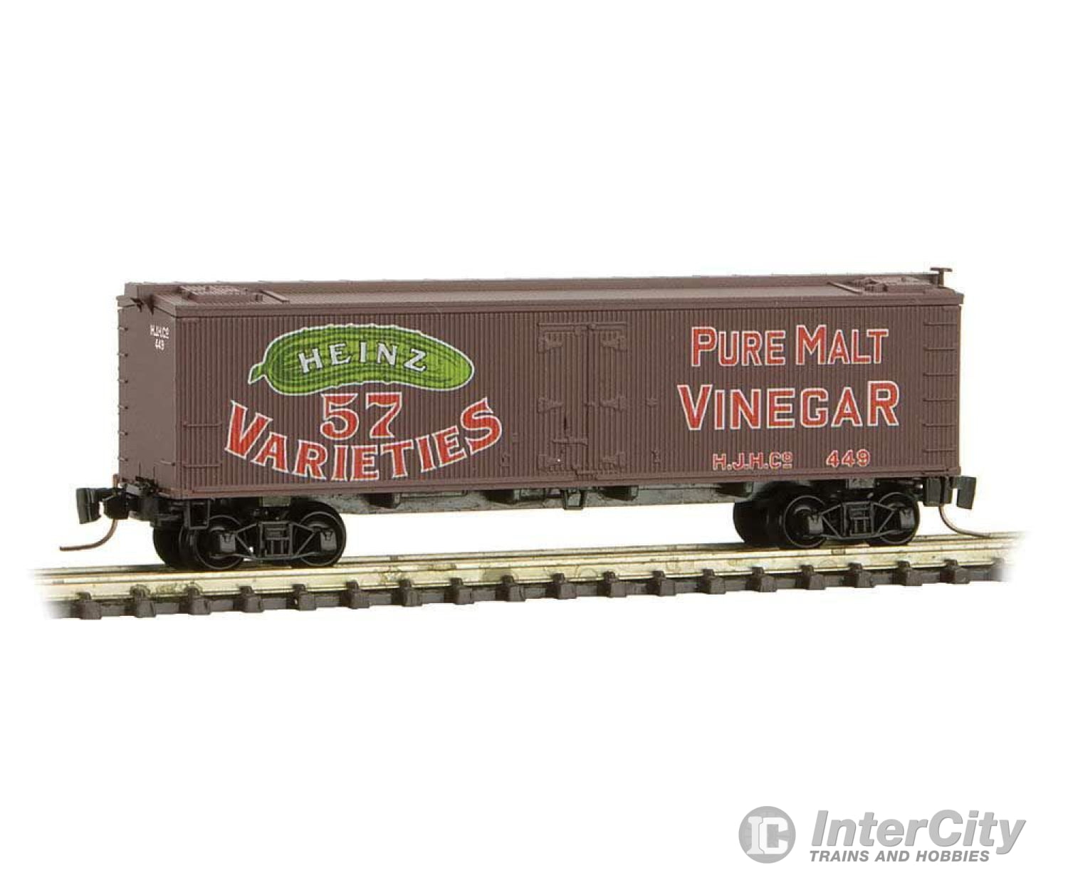 Micro Trains Z 51800500 40 Wood-Sheathed Ice Reefer - Ready To Run -- Heinz 449 (Boxcar Red Red