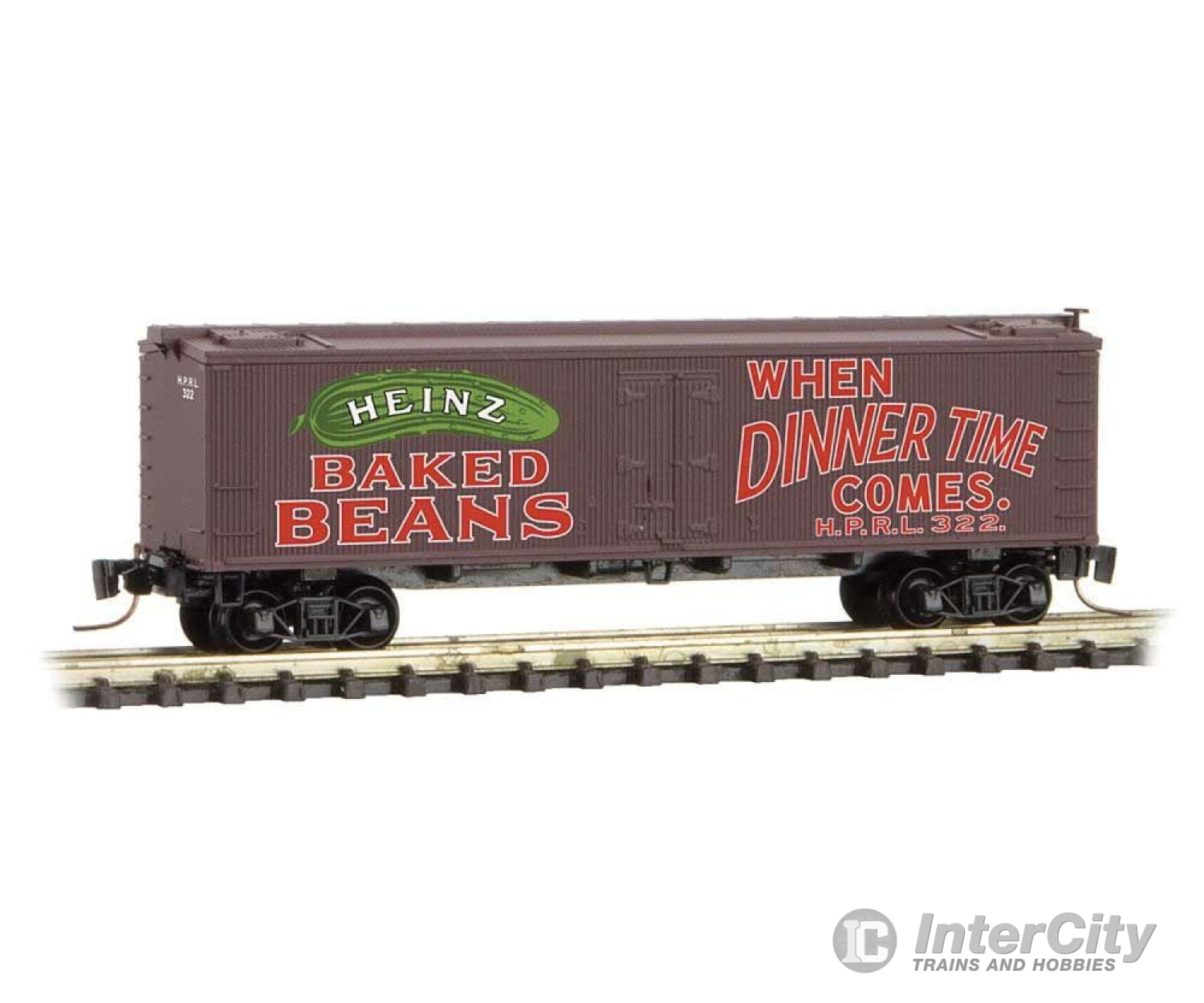 Micro Trains Z 51800510 40 Wood-Sheathed Ice Reefer - Ready To Run -- Heinz Hprl 322 (Boxcar Red Red