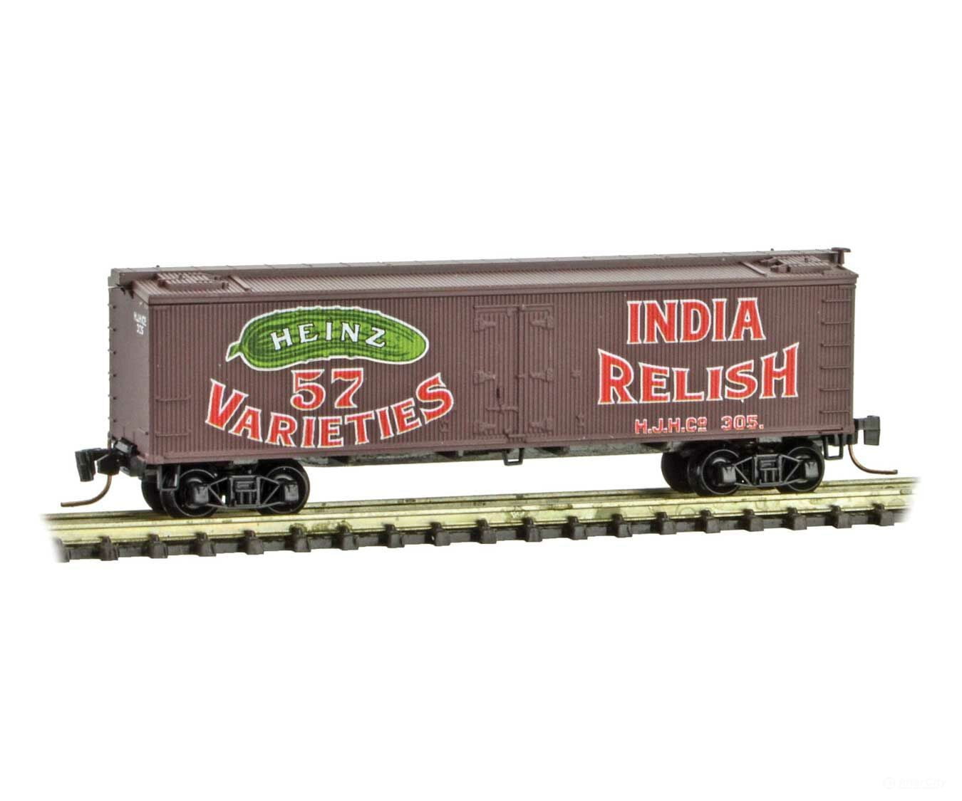 Micro Trains Z 51800520 40 Wood-Sheathed Ice Reefer - Ready To Run -- Heinz 305 (Boxcar Red Red