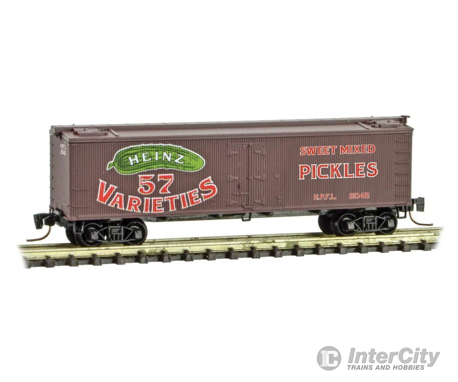 Micro Trains Z 51800550 40 Wood-Sheathed Ice Reefer - Ready To Run -- Heinz 2042 (Boxcar Red Red