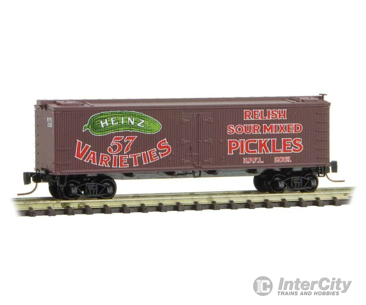 Micro Trains Z 51800560 40 Wood-Sheathed Ice Reefer - Ready To Run -- Heinz 2061 (Boxcar Red Red